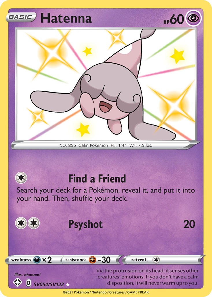 Hatenna - 253/190 - Shiny Holo - Pokemon Singles » Sword & Shield