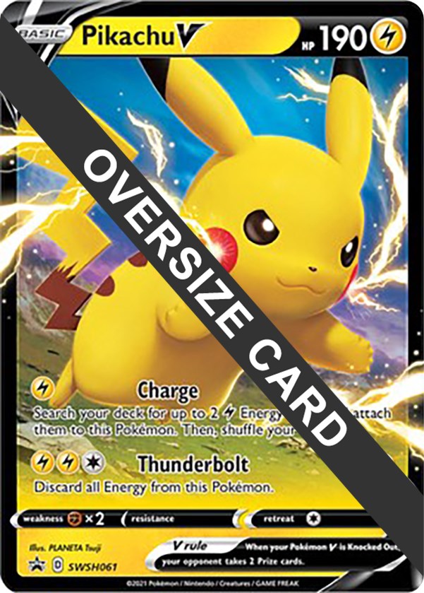 Pikachu V [SWSH061] JUMBO, Oversized, Shining Fates Pokemon TCG