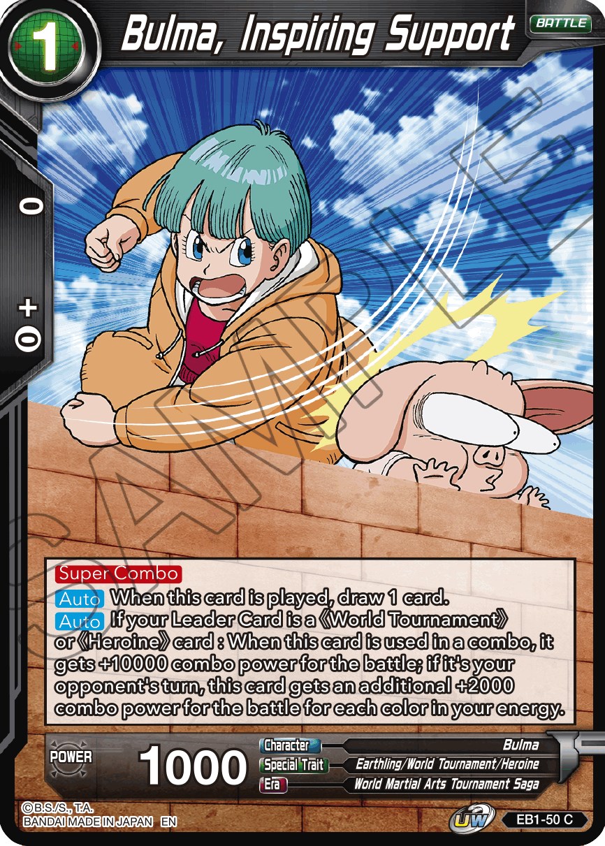 Bulma, Inspiring Support - Battle Evolution Booster - Dragon Ball Super:  Masters