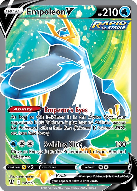 40/163 Reverse Holo Pokemon Card BATTLE STYLES Empoleon V 