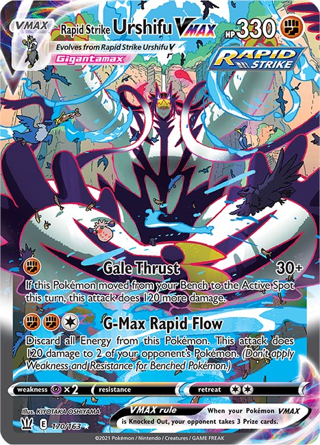 Rapid Strike Urshifu VMAX 88/163 NM in Portuguese Battle Styles Pokémon TCG