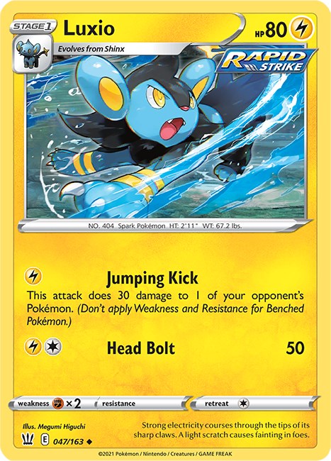 Luxio card artwork