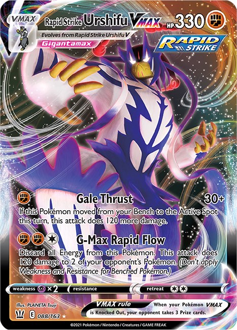 Carta Pokémon Urshifu vmax Vmax c/ Muita Vida Hp Alto + Brinde em