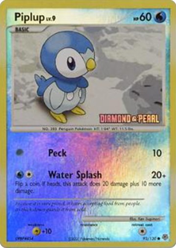 Pokemon Card - Burger King Promo 71/100 - PIPLUP Lv.10 (reverse holo):  : Sell TY Beanie Babies, Action Figures, Barbies, Cards  & Toys selling online