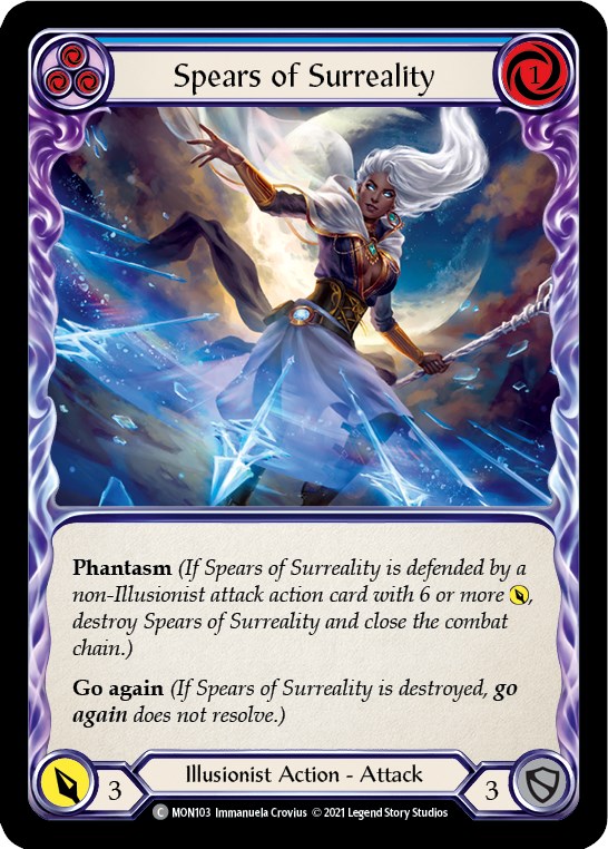 Spears of Surreality (Blue) - Monarch - Flesh and Blood TCG