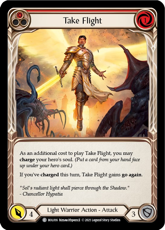 Take Flight (Red) - Blitz Deck: Monarch - Boltyn - Flesh And Blood TCG