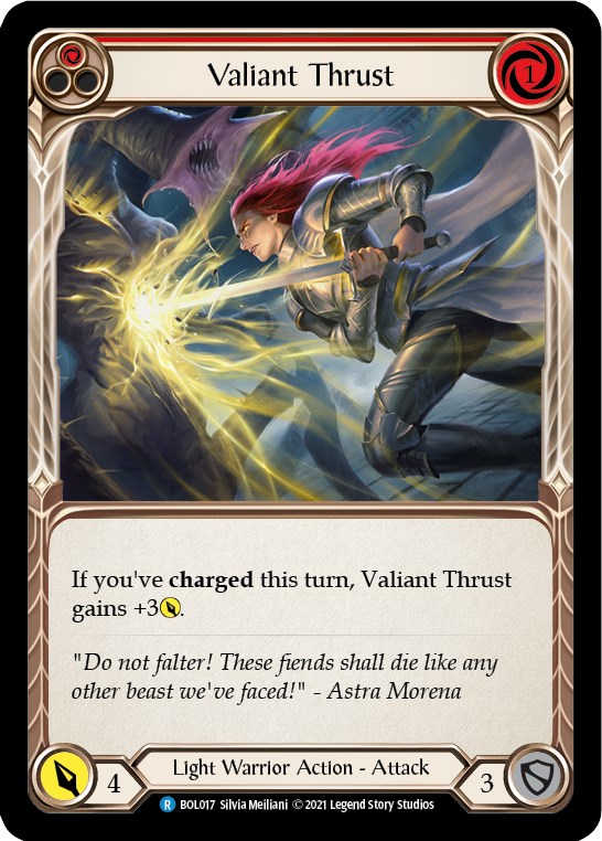 Valiant Thrust - Blitz Deck: Monarch - Boltyn - Flesh And Blood TCG