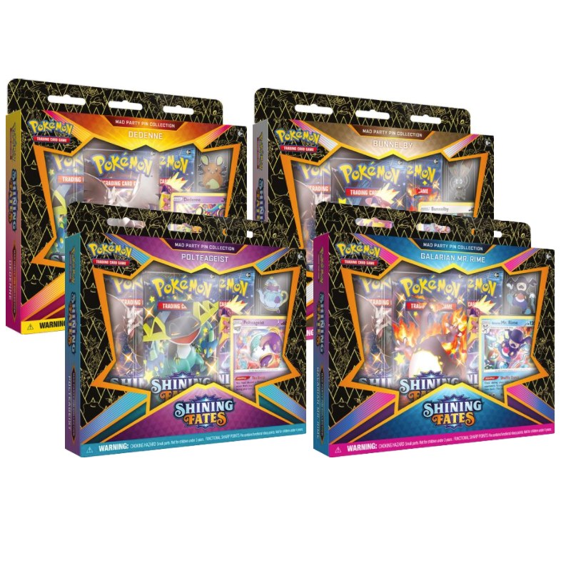 Pokémon TCG Shining Fates 290-80868 Multicoloured for sale online Mad Party Pin Collection 