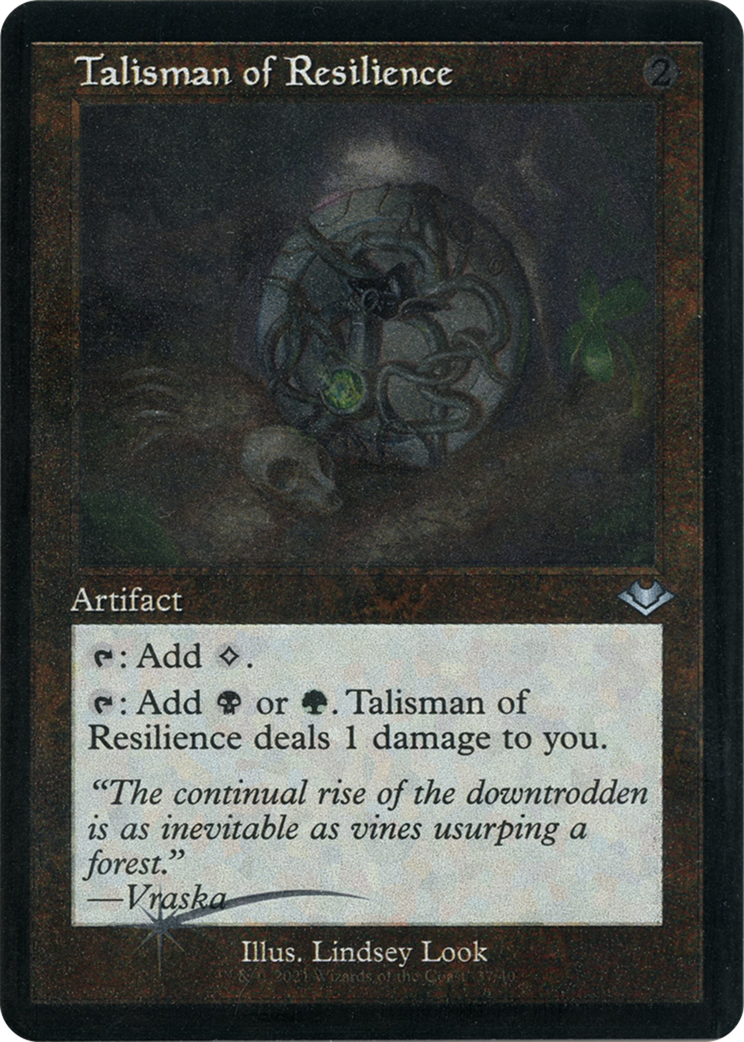 Talisman Of Resilience Retro Frame Foil Etched Modern Horizons   240119 