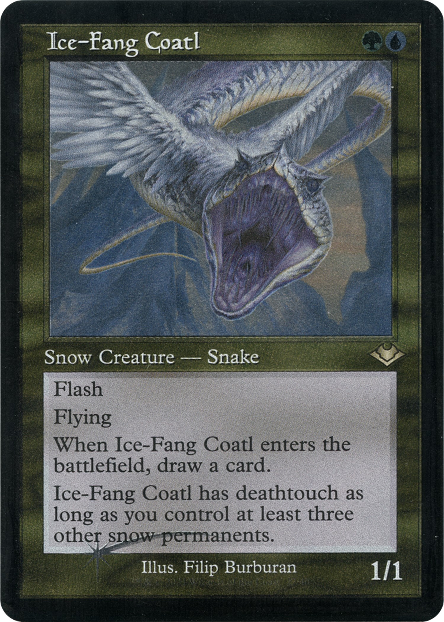 IceFang Coatl (Retro Frame) (Foil Etched) Modern Horizons Magic