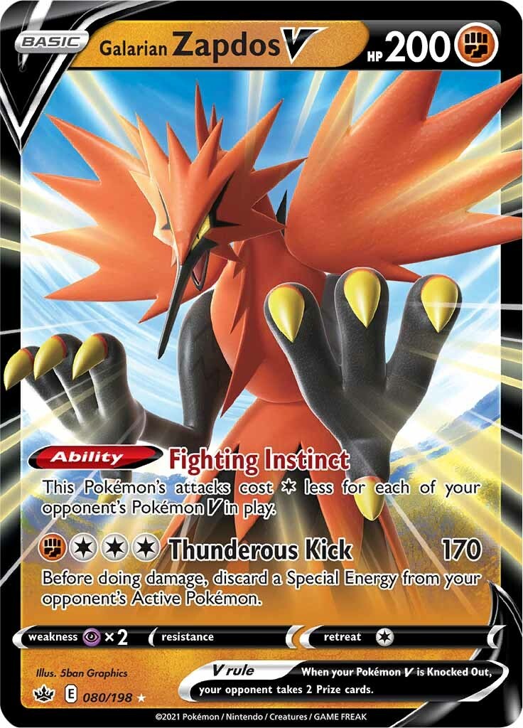 Zapdos de Galar-V / Galarian Zapdos-V (#182/172) - Epic Game - A