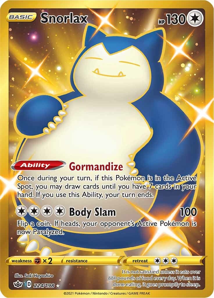 shiny snorlax card