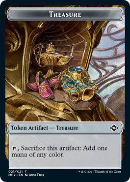 Treasure (021) // Golem Double-sided Token - Modern Horizons 2 - Magic ...