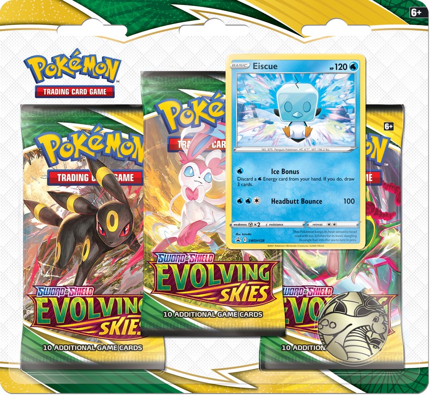 Evolving Skies 3 Pack Blister [Eiscue] - SWSH07: Evolving Skies - Pokemon