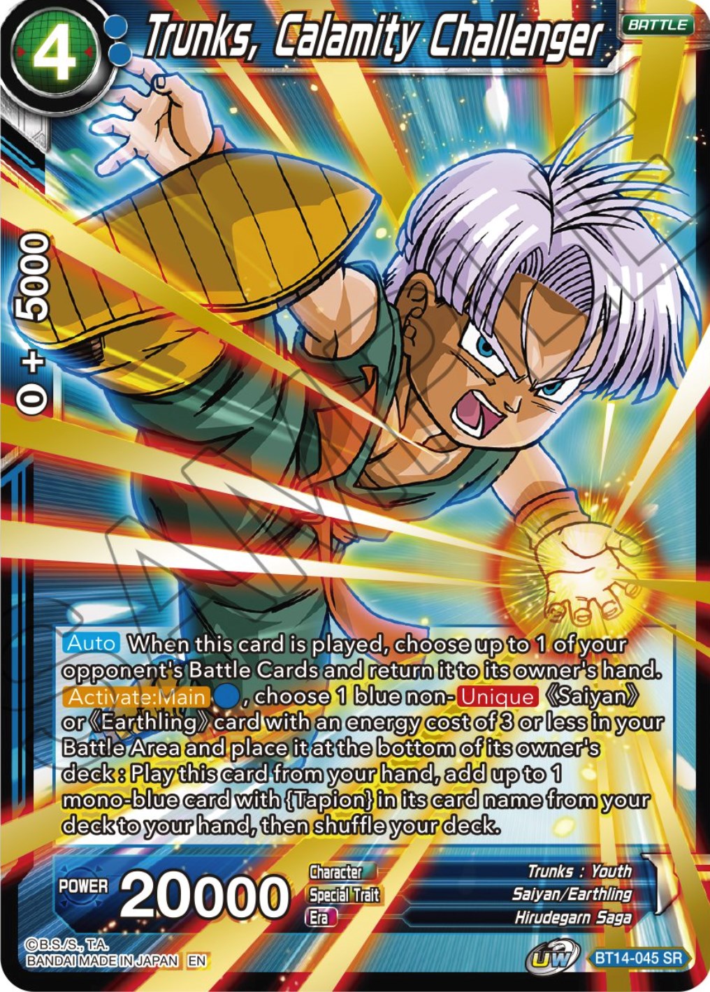 Trunks, Calamity Challenger Cross Spirits Dragon Ball Super Masters