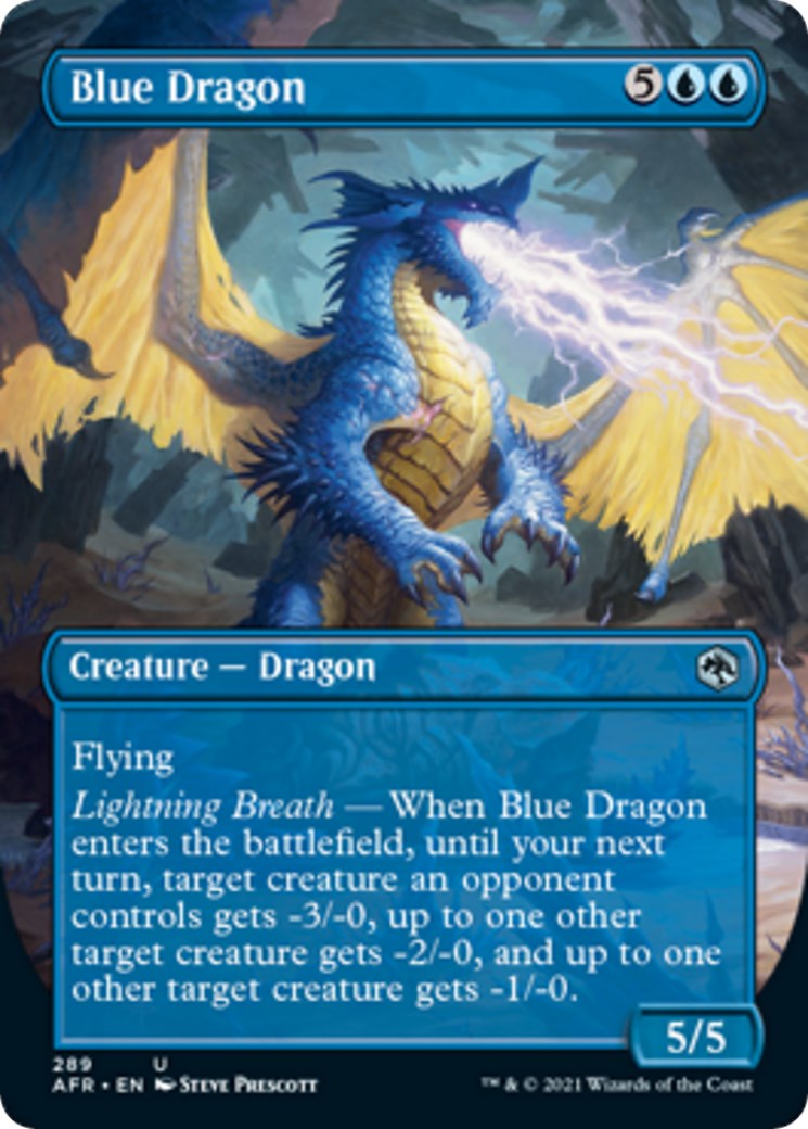 Blue Dragon (Borderless) - Adventures In The Forgotten Realms - Magic ...