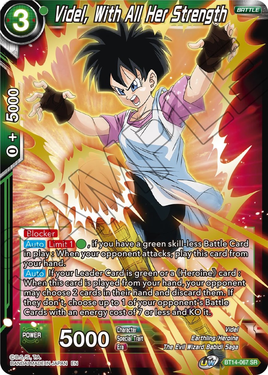 Videl With All Her Strength Cross Spirits Dragon Ball Super Ccg