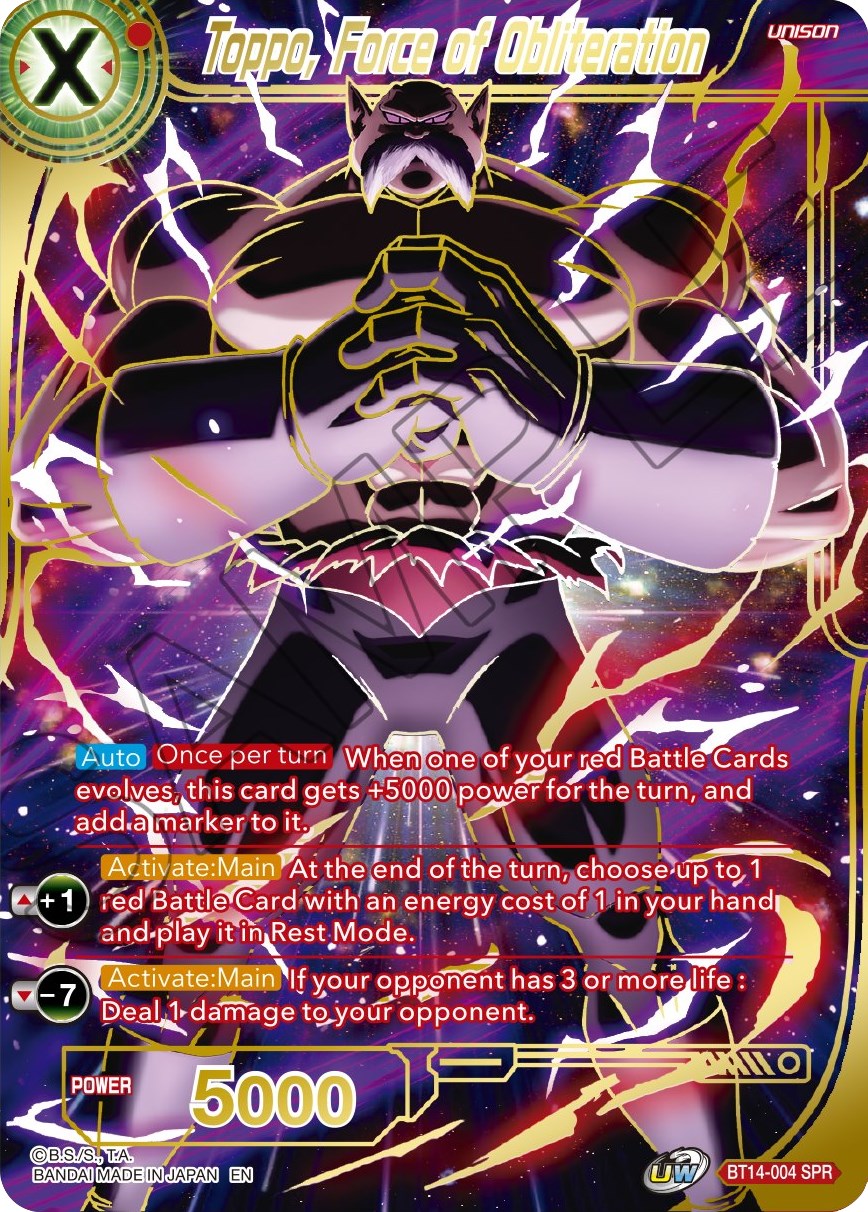 Toppo, Force of Obliteration (SPR) - Cross Spirits - Dragon Ball Super CCG