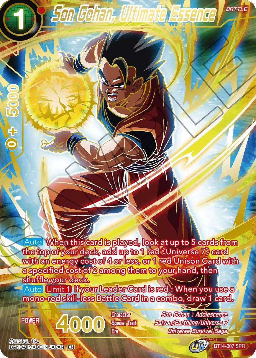 Son Gohan, Confronting Invasion - Dragonball Super TCG