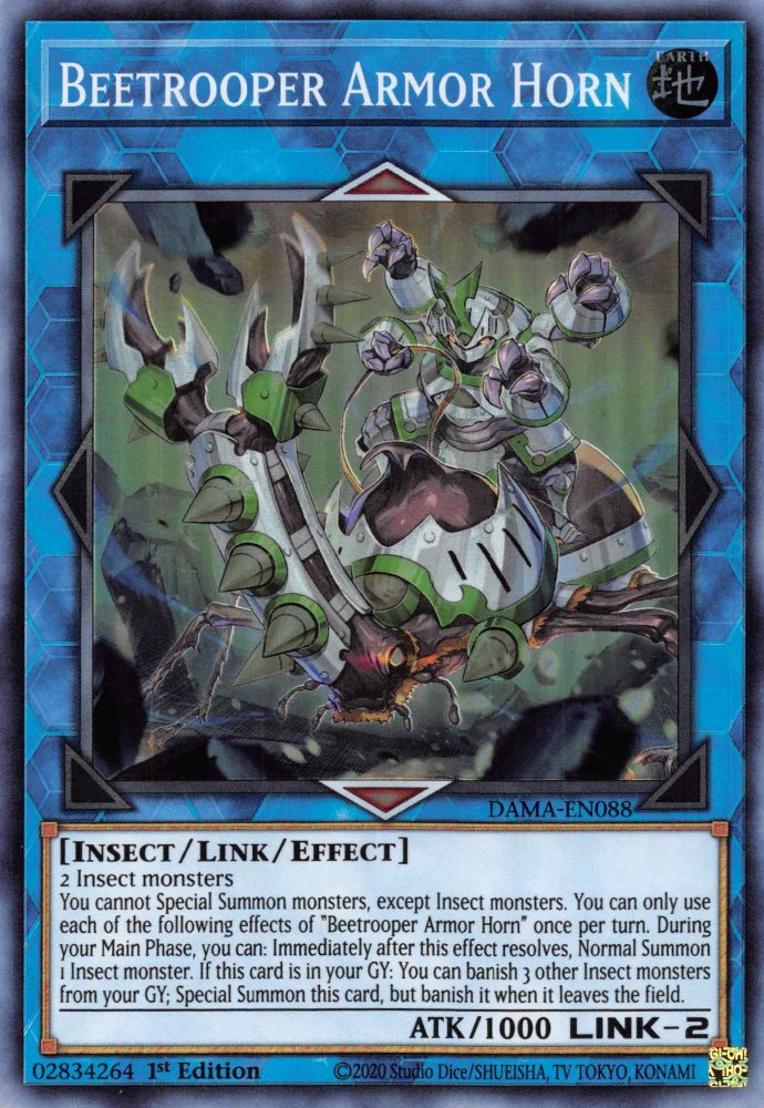 Beetrooper Armor Horn Dawn of Majesty YuGiOh