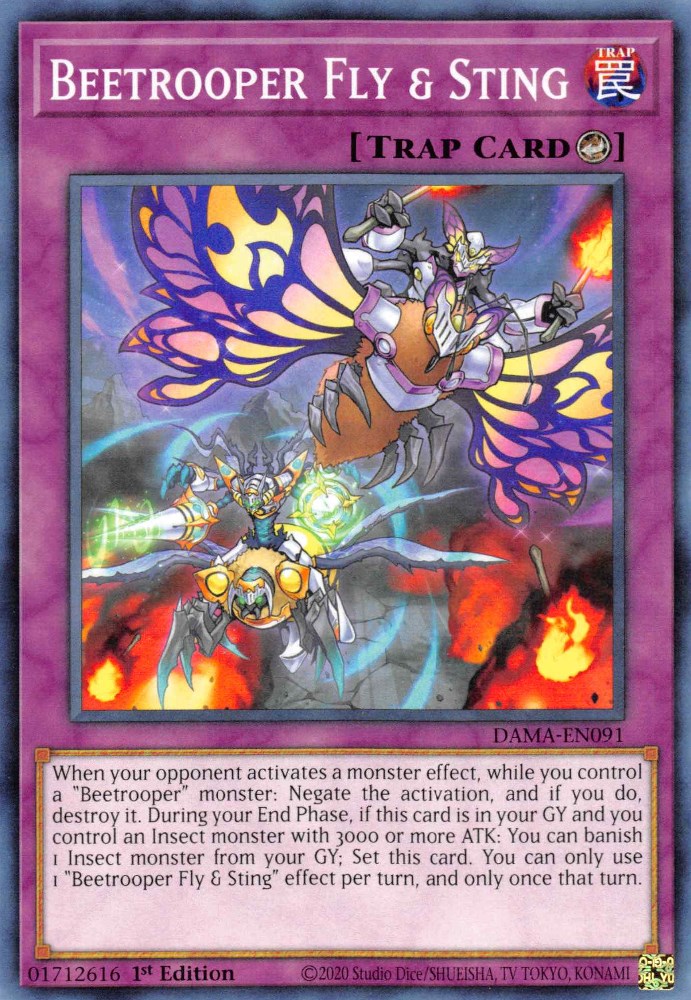 Beetrooper Fly & Sting Dawn of Majesty YuGiOh