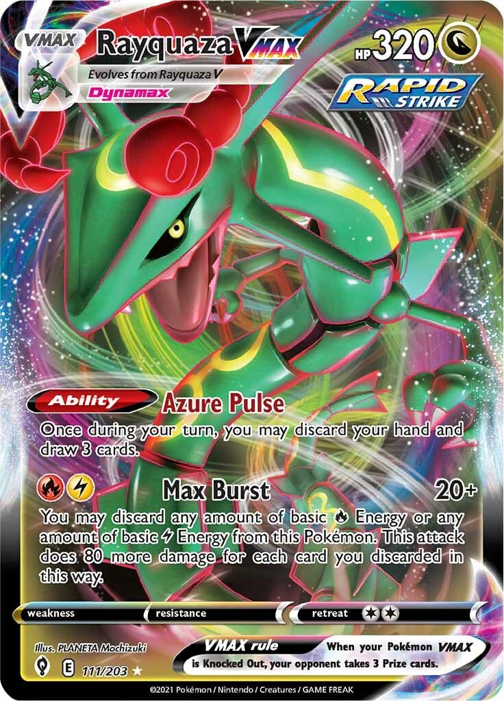 PSA 10 GEM MINT JAPANESE POKEMON 2021 RAYQUAZA VMAX 252/ VMAX