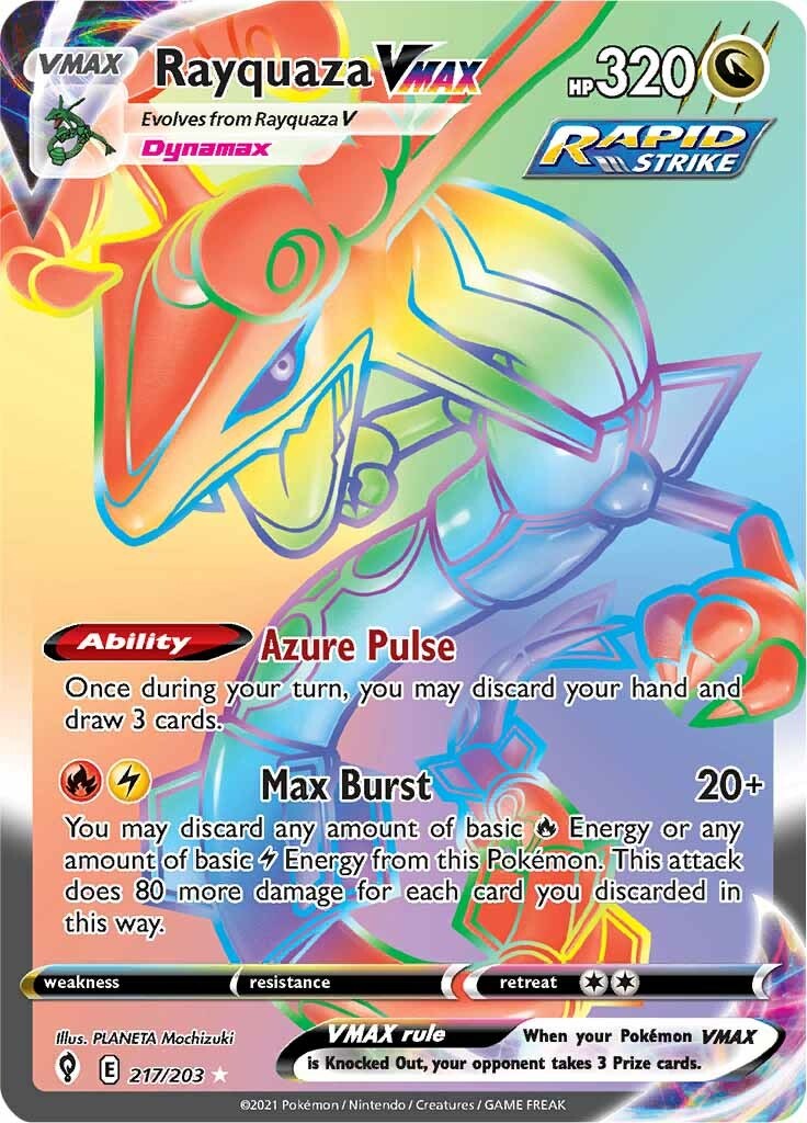 Silver Tempest Rayquaza VMAX golden Trainer Gallery : r/PokemonTCG