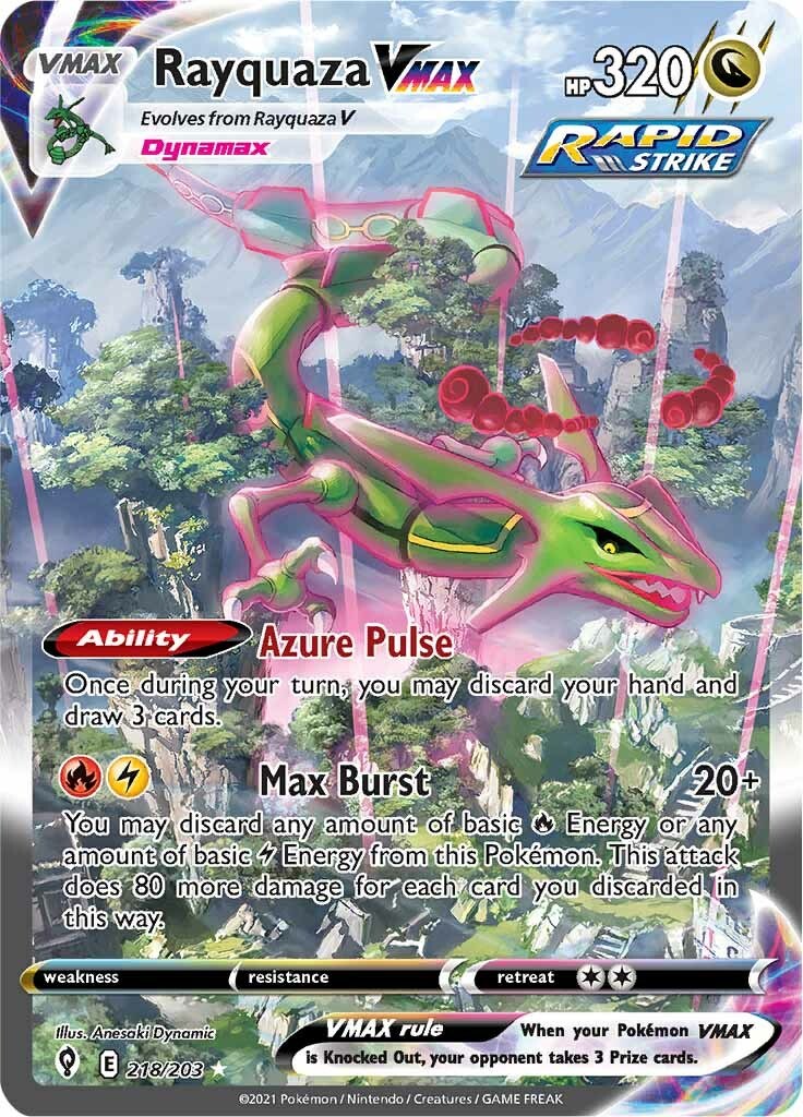 Rayquaza VMAX (Alternate Art Secret) - SWSH07: Evolving Skies - Pokemon