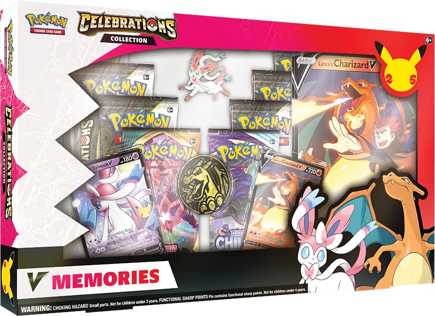Pokémon TCG 25th Anniversary Celebrations Large Tin Lances Charizard V/Dark  Sylveon V 2x Bundle - US