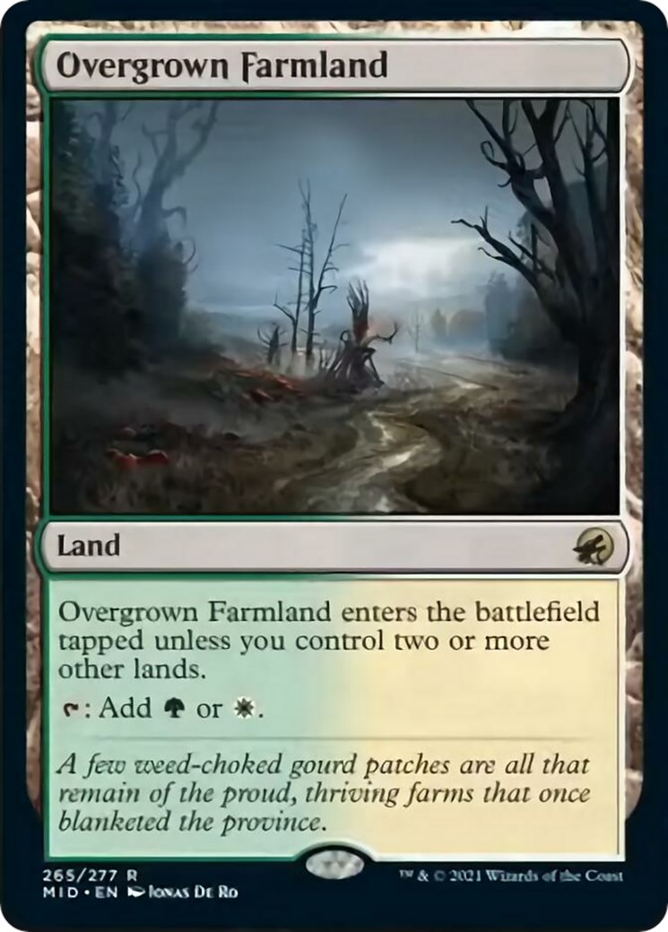 Overgrown Farmland Innistrad Midnight Hunt Magic The Gathering