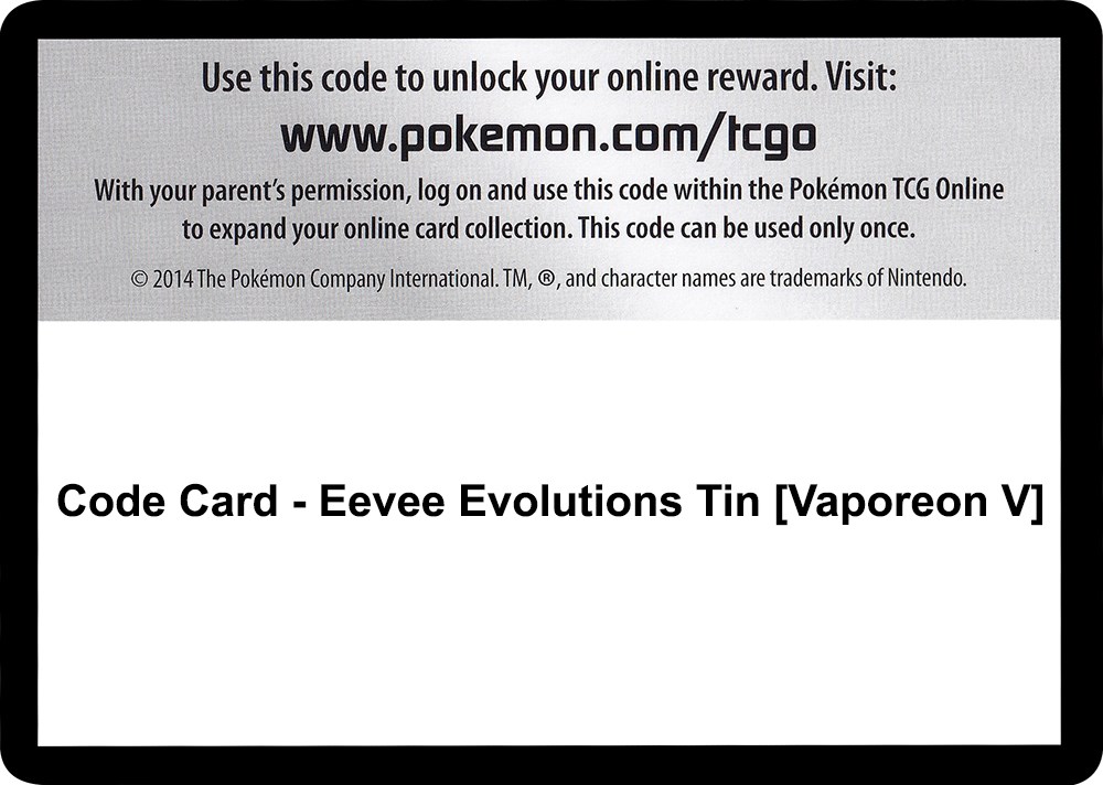 Pokémon TCG: Eevee Evolutions Tin (Vaporeon V)