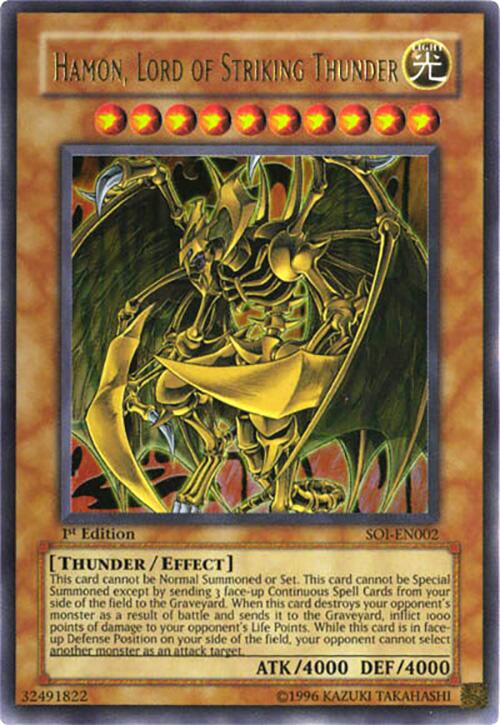 Hamon, Lord of Striking Thunder - Shadow of Infinity - YuGiOh