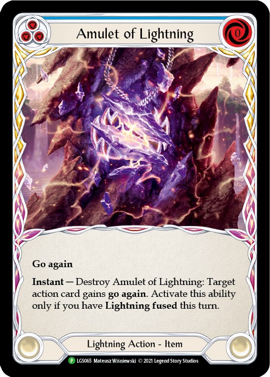 Amulet of Lightning Flesh and Blood Promo Cards Flesh and Blood TCG