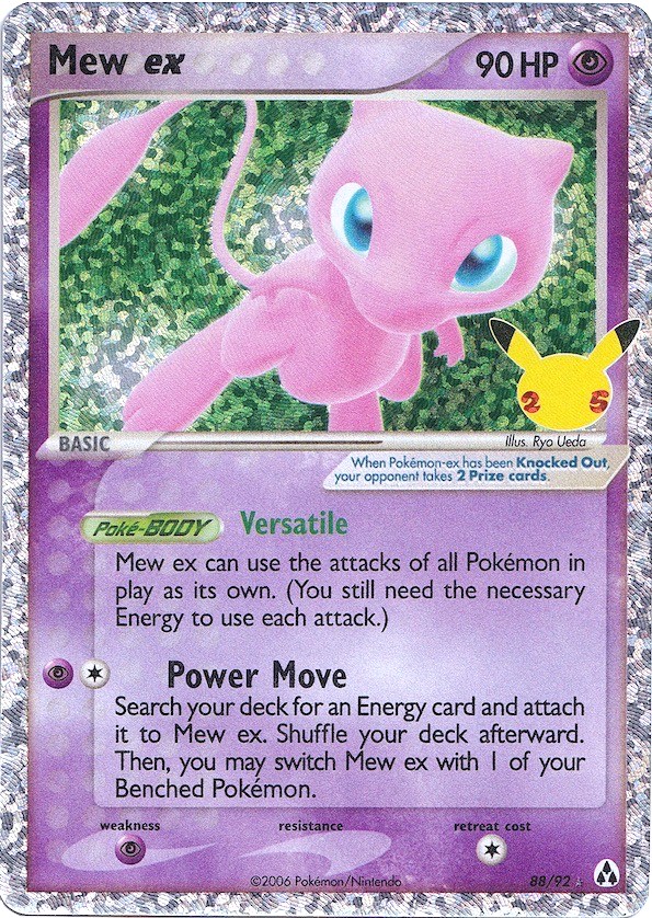 Carta Pokémon Mew Ex Clássico - Coleção Celebrações 25 Anos