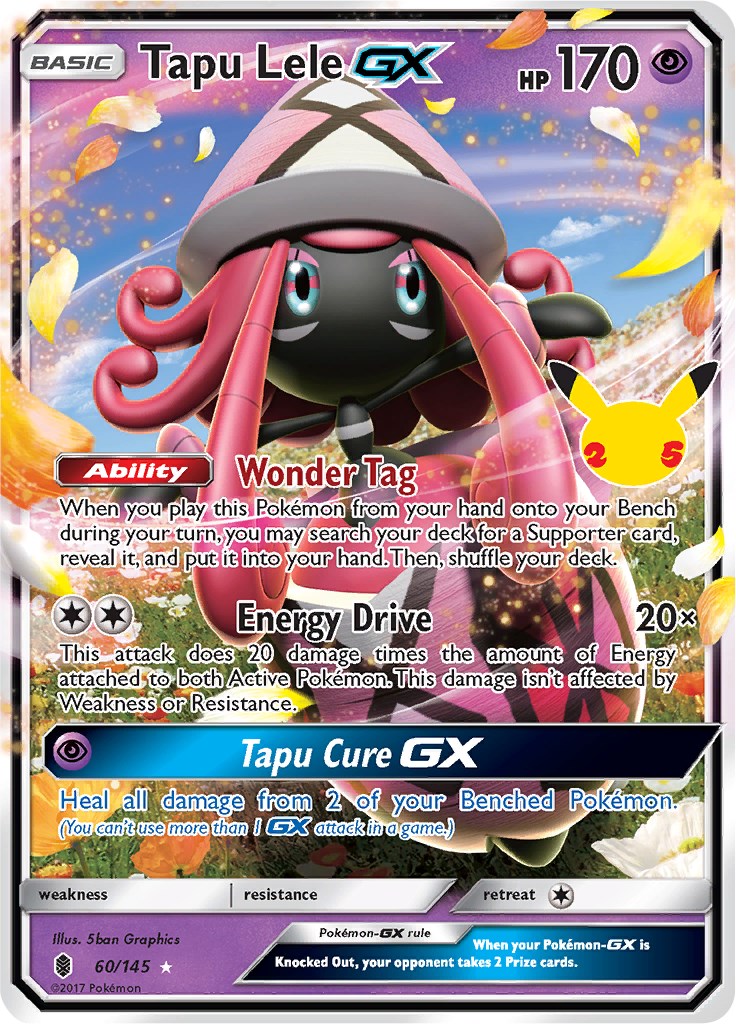 Pokemon Card Japanese Sword Shield 25th Anniversary Tapu Lele GX 025 