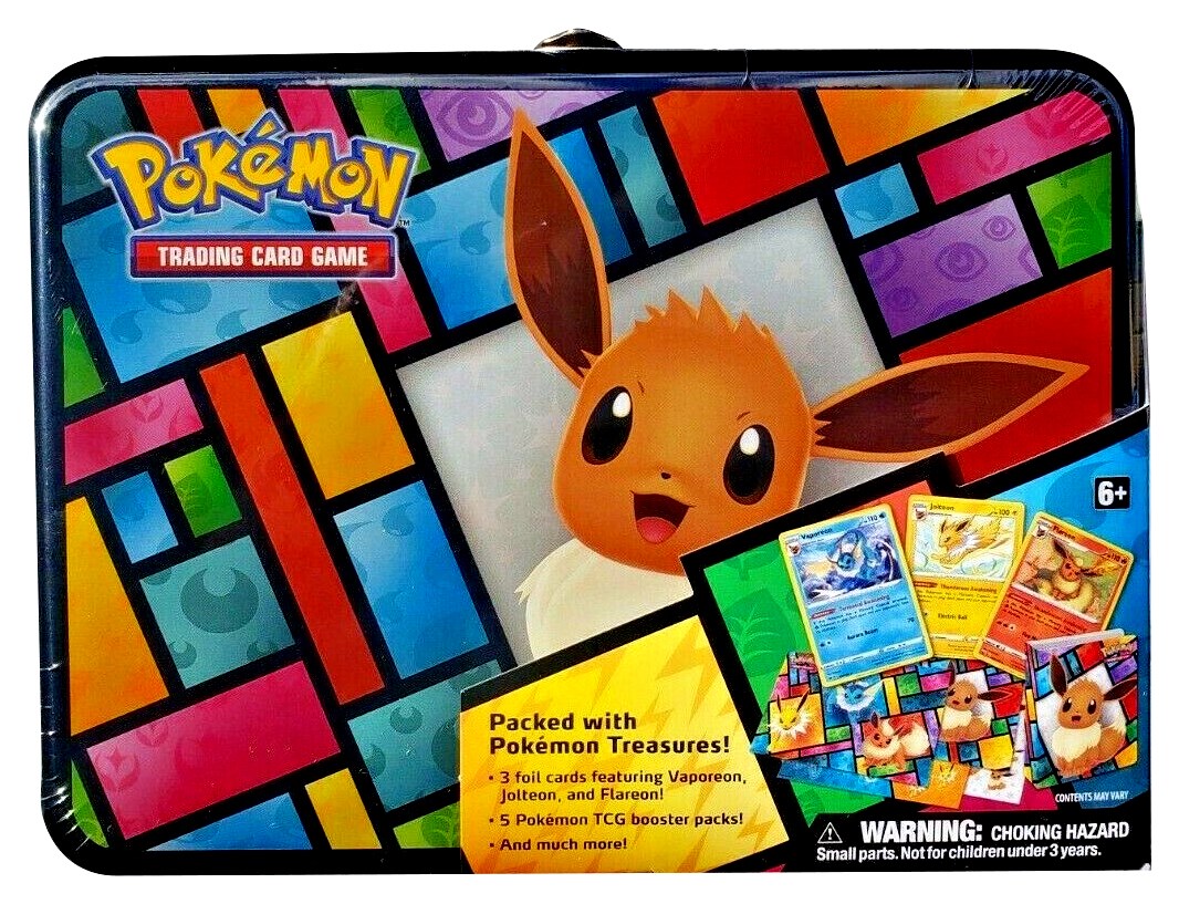 Pokemon TCG Eeveelutions Collectors Chest Tin Eevee Mini Binder Fast ...