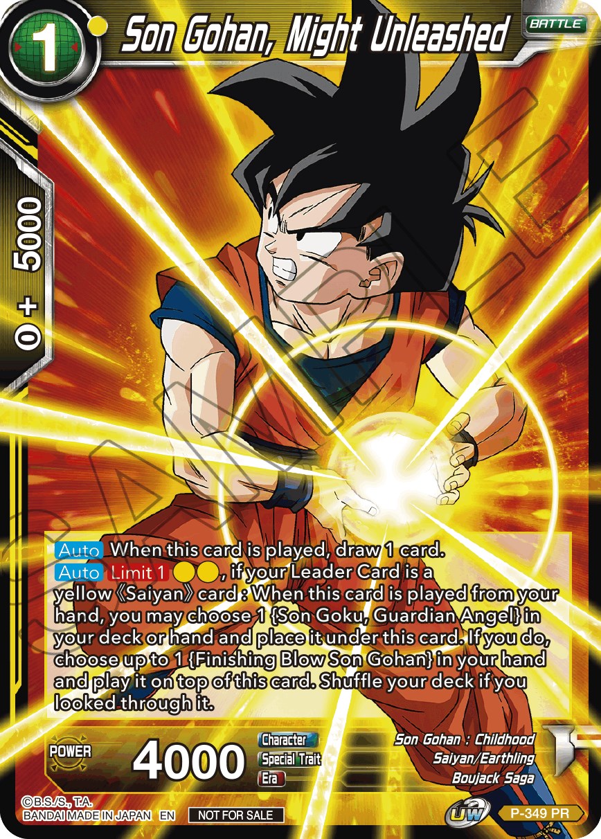 Son Gohan, Might Unleashed - Tournament Promotion Cards - Dragon Ball ...