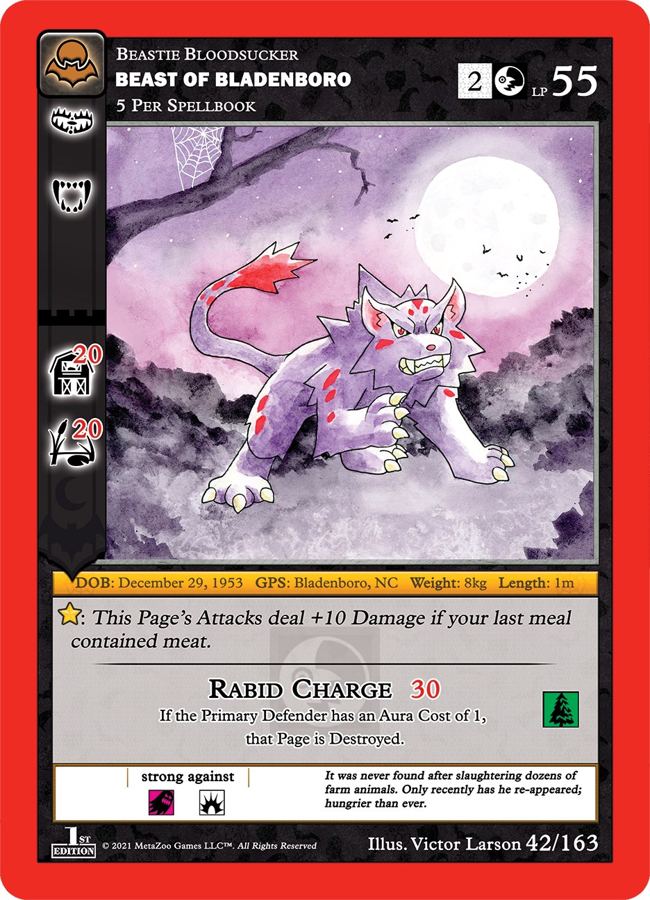 Beast of Bladenboro Nightfall First Edition MetaZoo