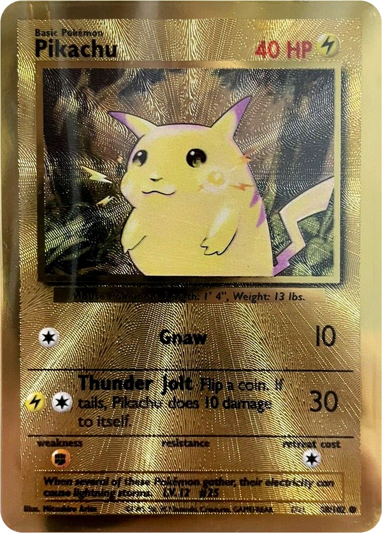 Pikachu Vmax Pokemon Card Metal Cards