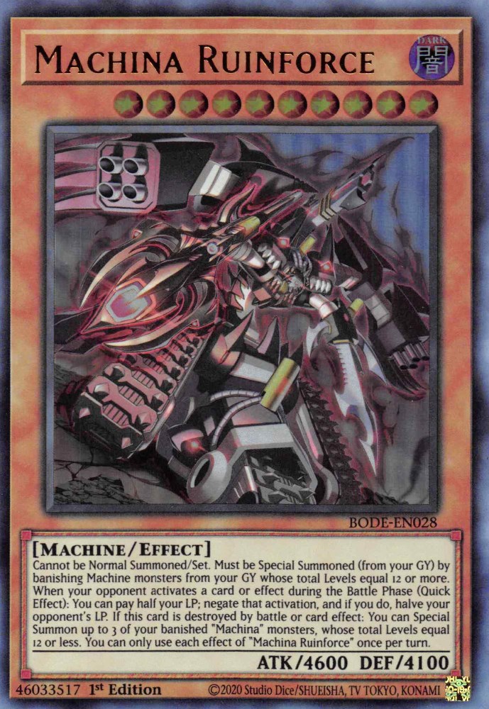 Machina Ruinforce Burst of Destiny YuGiOh