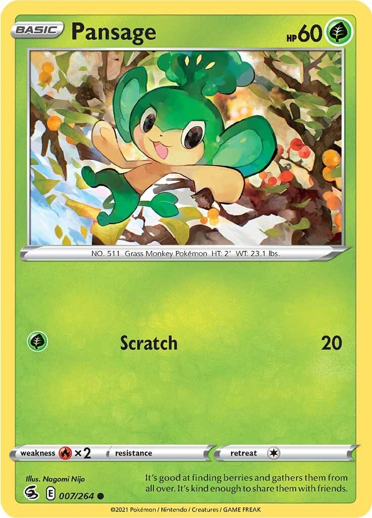 Pansage card artwork