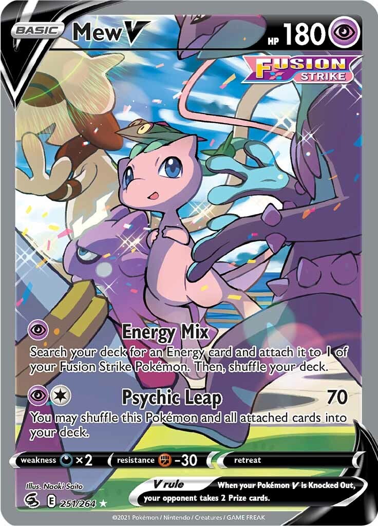 Mew V (Alternate Full Art) - SWSH08: Fusion Strike - Pokemon