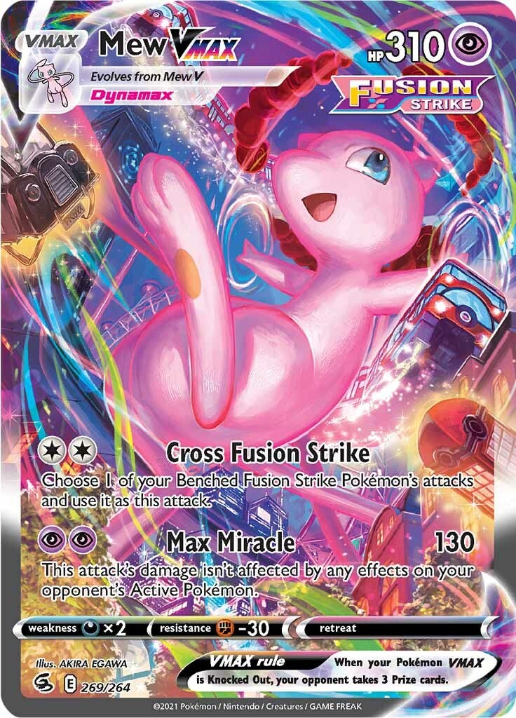 Mew VMAX Alternate Art Secret SWSH08 Fusion Strike Pokemon