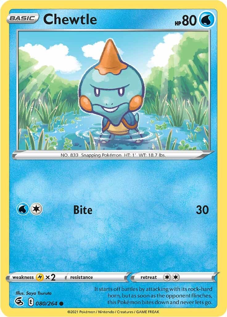 Chewtle card artwork