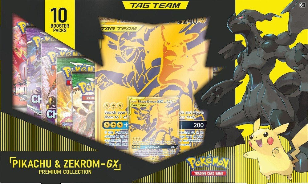 2019 Pokemon TCG TAG TEAM Tins Pikachu & Zekrom GX - US