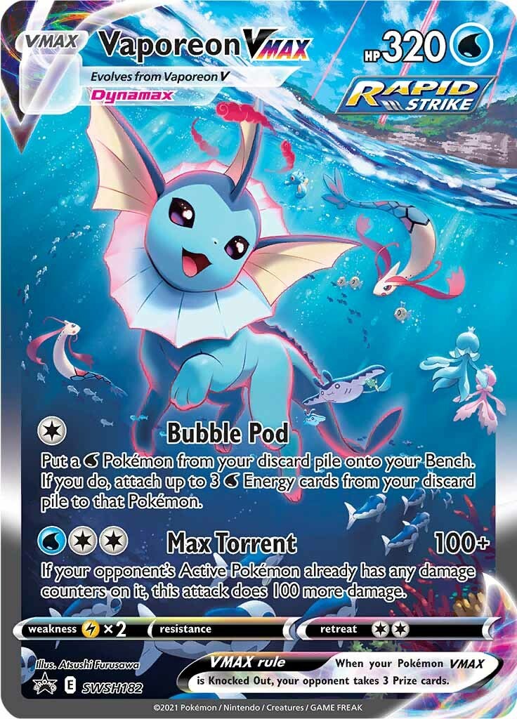 pokemon shiny vaporeon card