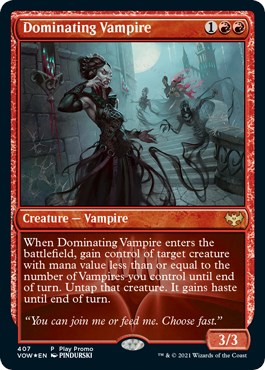 Dominating Vampire - Play Promos - Magic: The Gathering