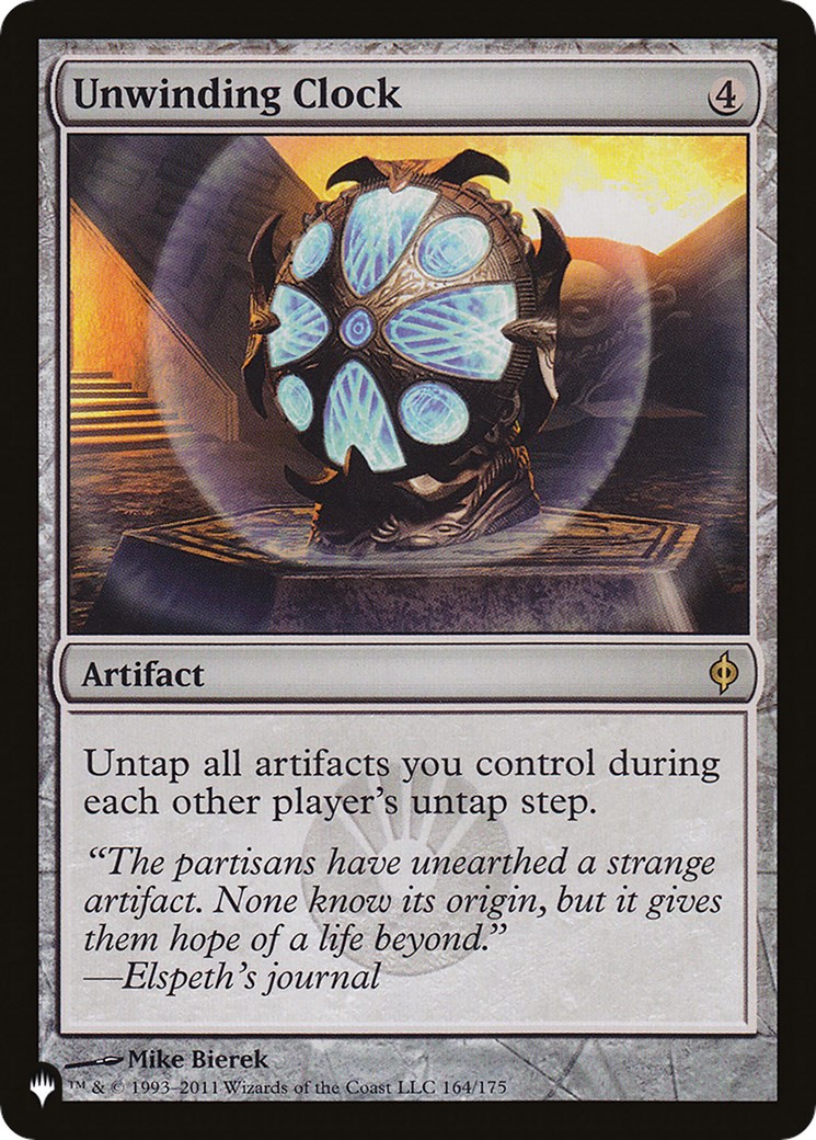 Unwinding Clock The List Reprints Magic The Gathering