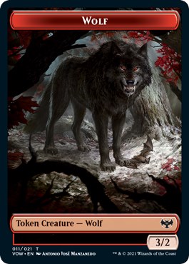 Wolf (011) // Wolf (014) Double-sided Token - Innistrad: Crimson Vow ...