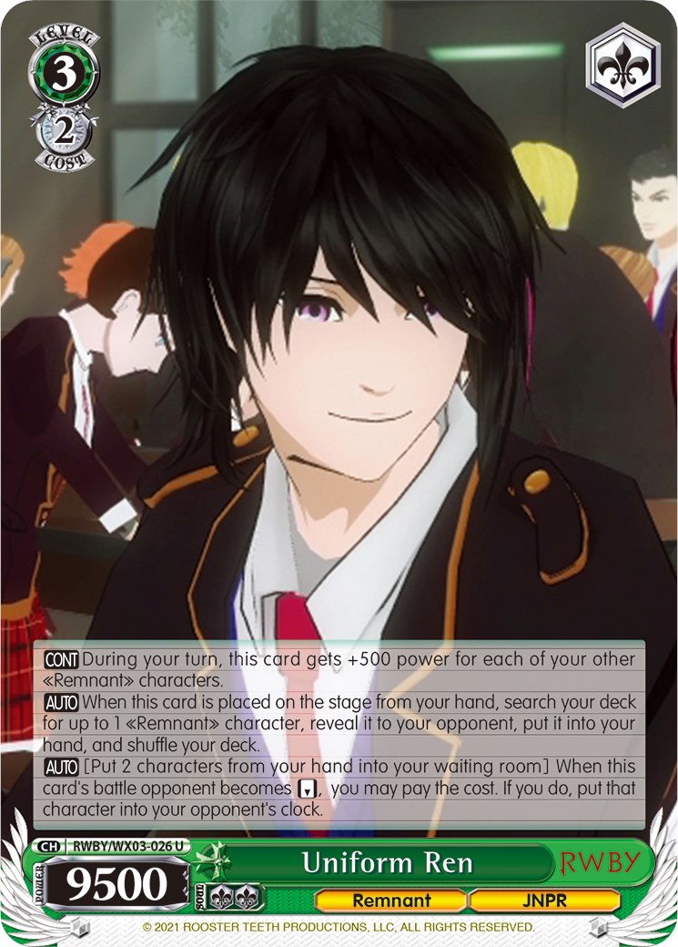 Uniform Ren - RWBY - Weiss Schwarz